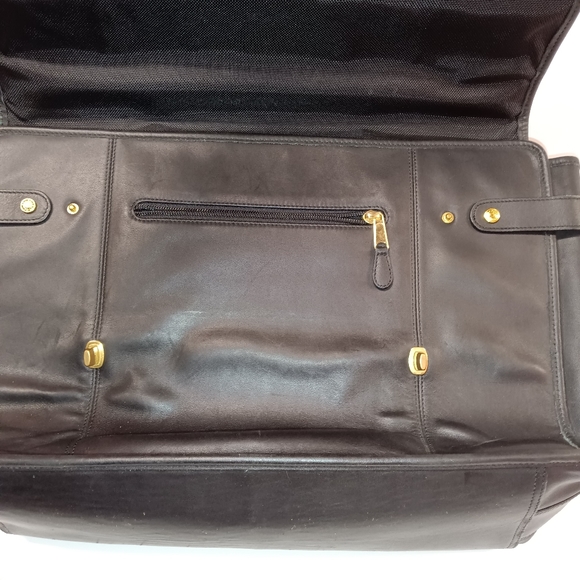 Coach Men's Smooth Black Genuine Leather Briefcase - Picture 11 of 16